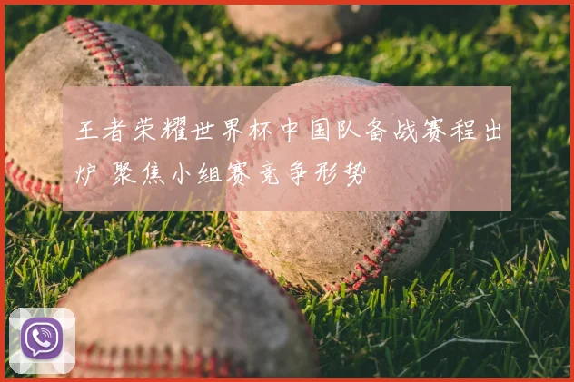 王者荣耀世界杯中国队备战赛程出炉 聚焦小组赛竞争形势